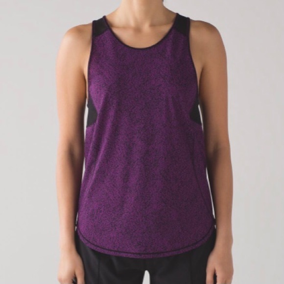 Lululemon Sculpt II tank top, black and purple, small - Picture 1 of 8